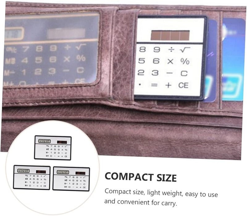 آلة حاسبة شمسية صغيرة محمولة فائقة النحافة للطلاب والمدرسة والمكتب - Image 3